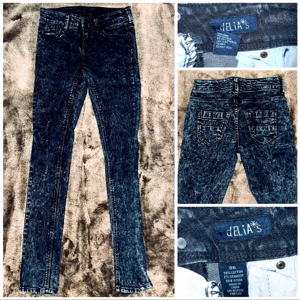 Delias Acid Washed Skinny Jeans